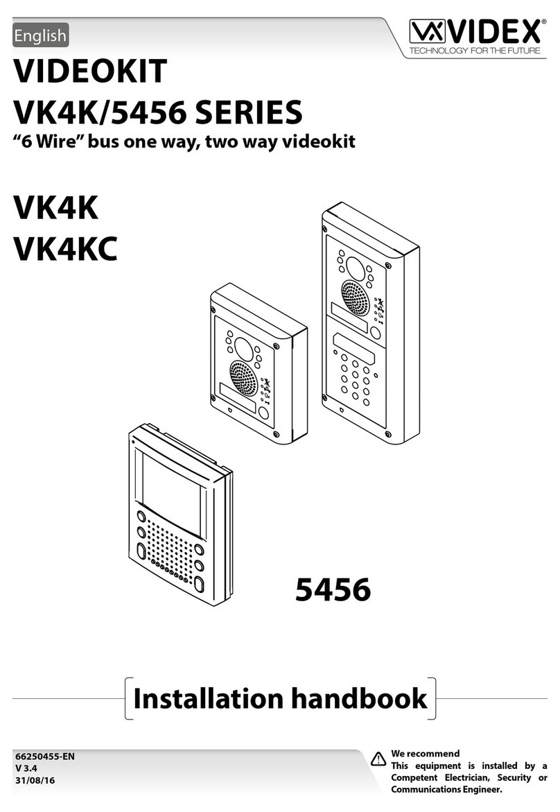 Videx VK4K/5456 Series System manual Videx VK4K/5456 Series System manual