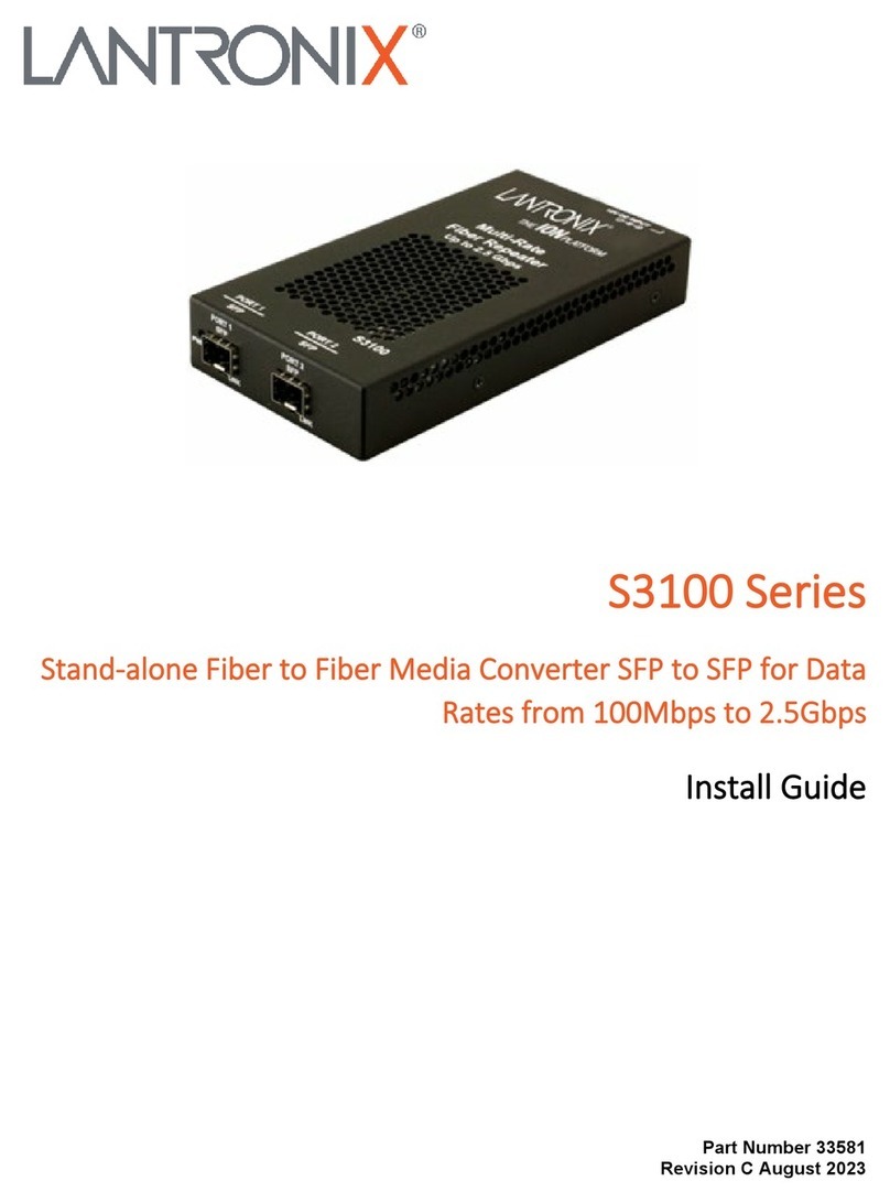 Lantronix S3100 Series User manual Lantronix S3100 Series User manual
