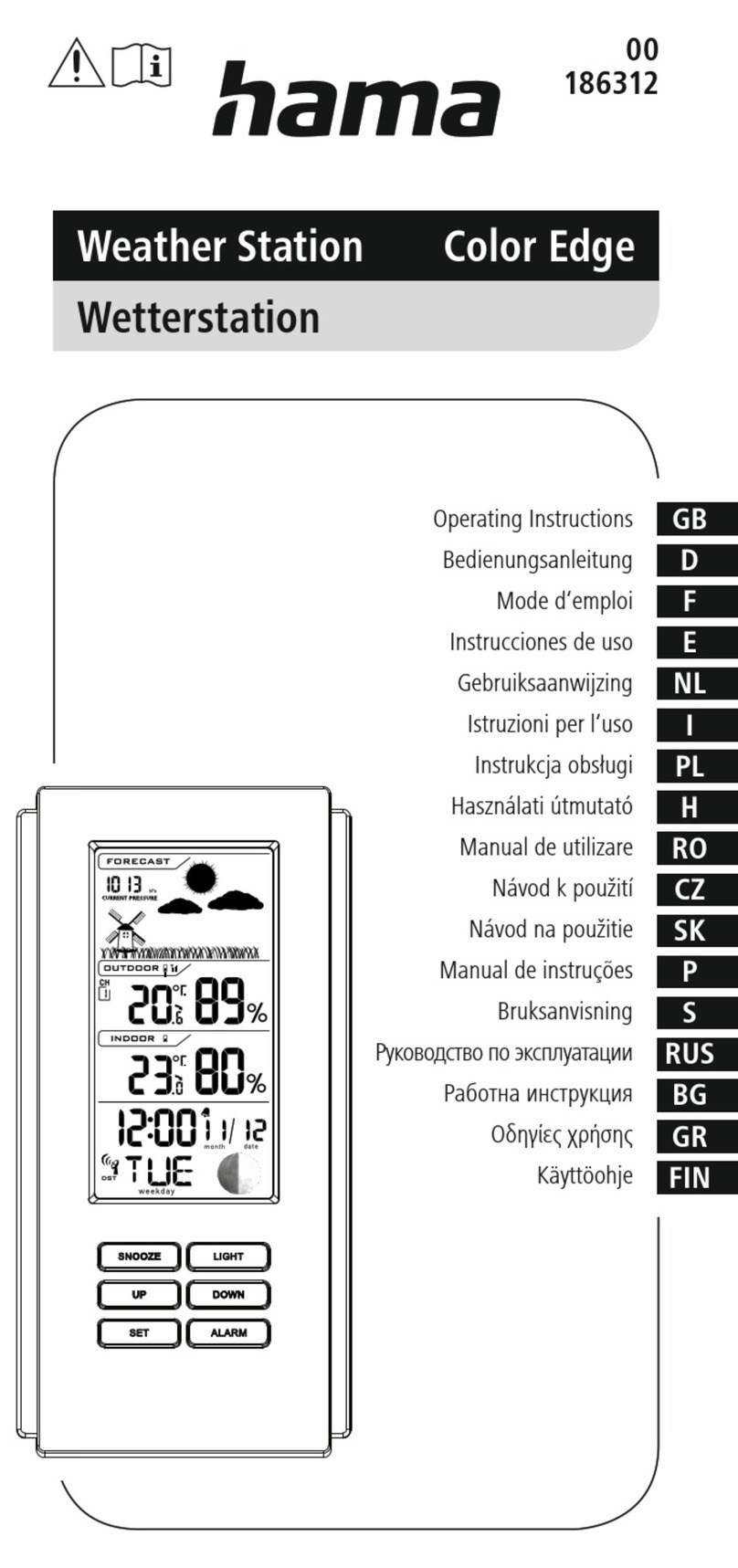 Hama Color Edge 186312 operating instructions
