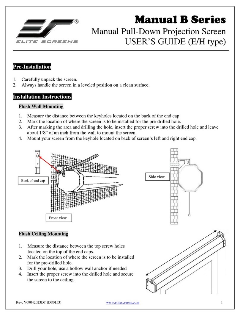 Elite Screens Manual Series User manual
