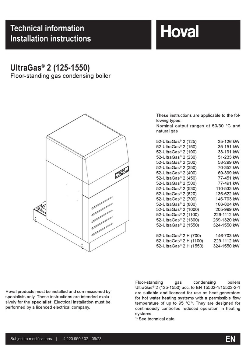 Hoval UltraGas 2 installation instructions Hoval UltraGas 2 installation instructions