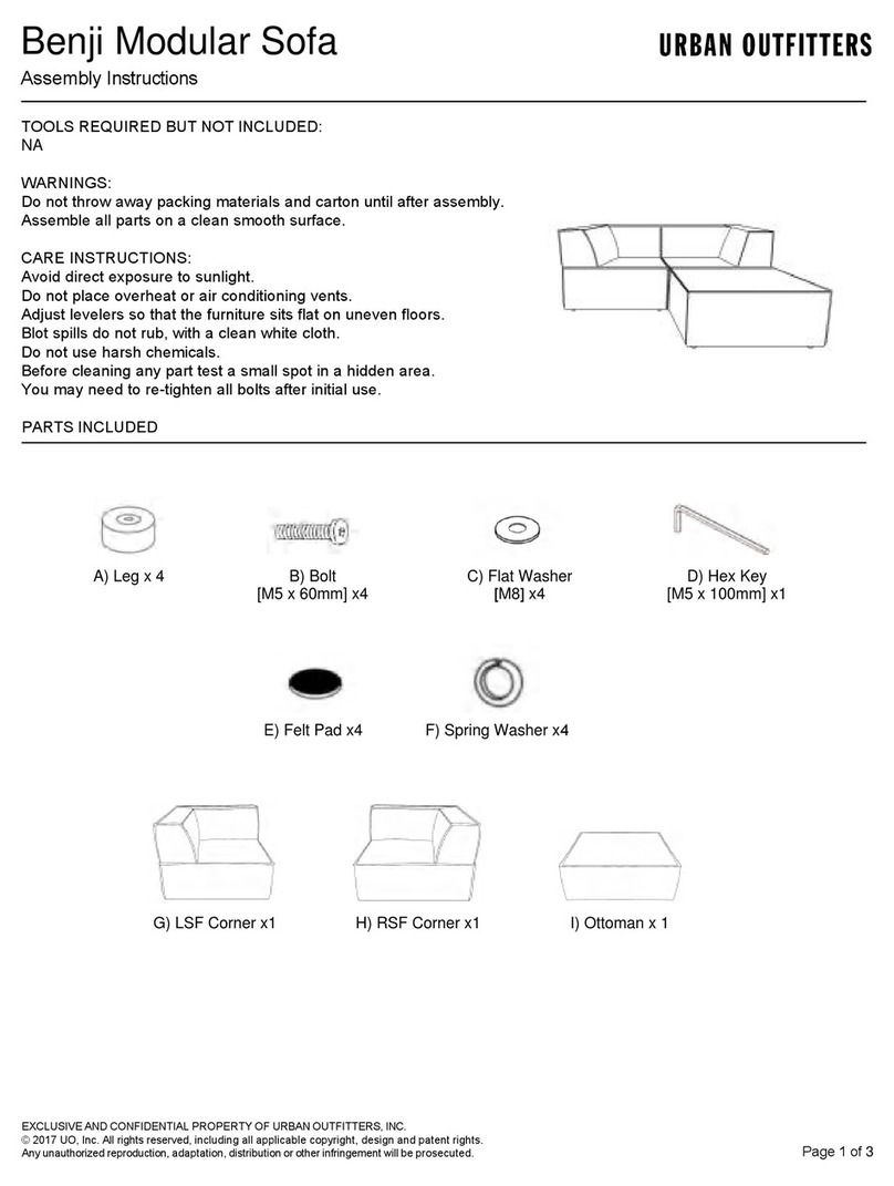 URBAN OUTFITTERS Benji 84902360 Assembly instructions URBAN OUTFITTERS Benji 84902360 Assembly instructions