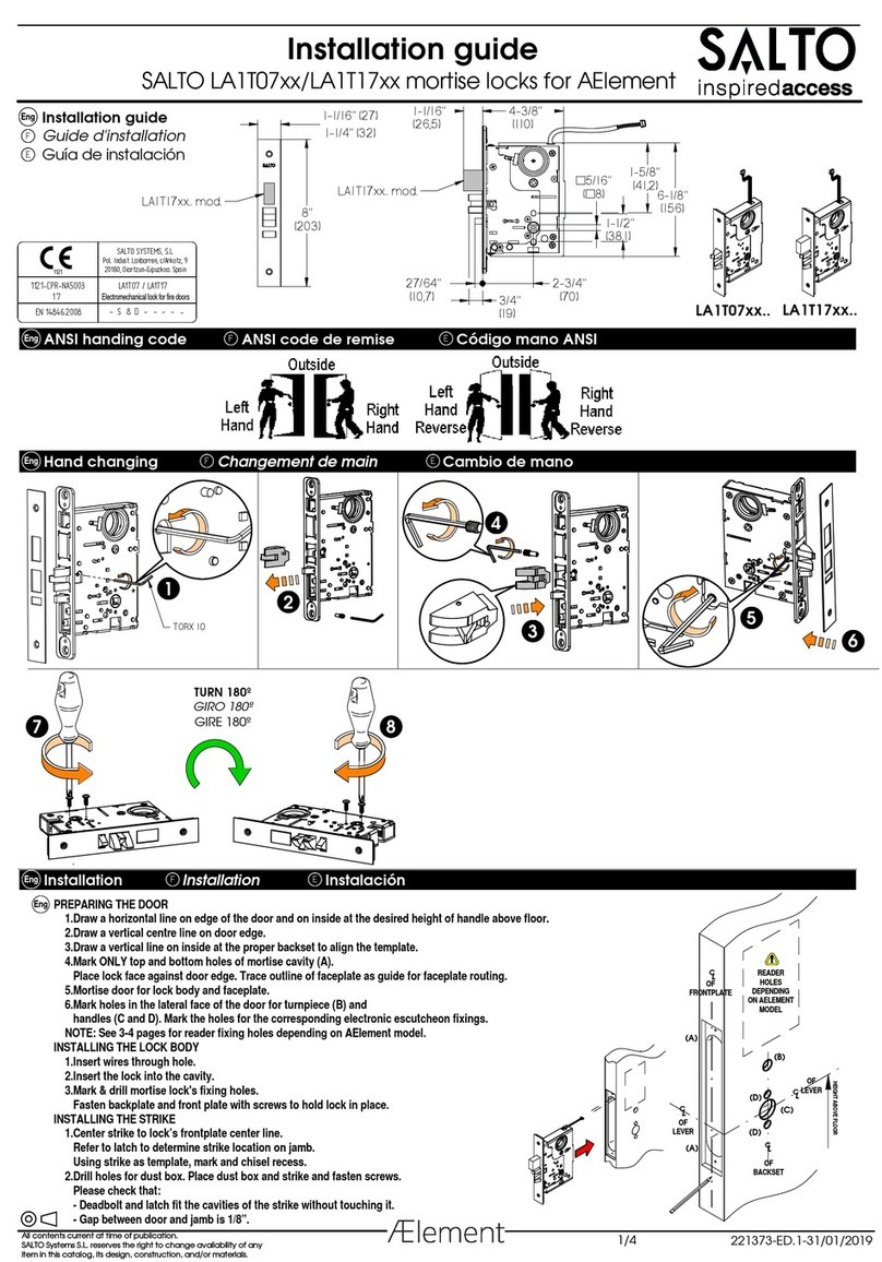 Salto LA1T07 Series User manual