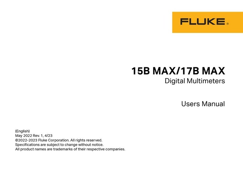 Fluke 15B MAX User manual Fluke 15B MAX User manual