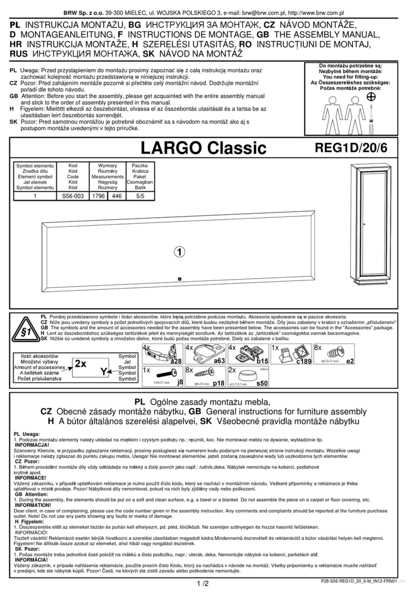 BLACK RED WHITE LARGO Classic REG1D/20/6 User manual