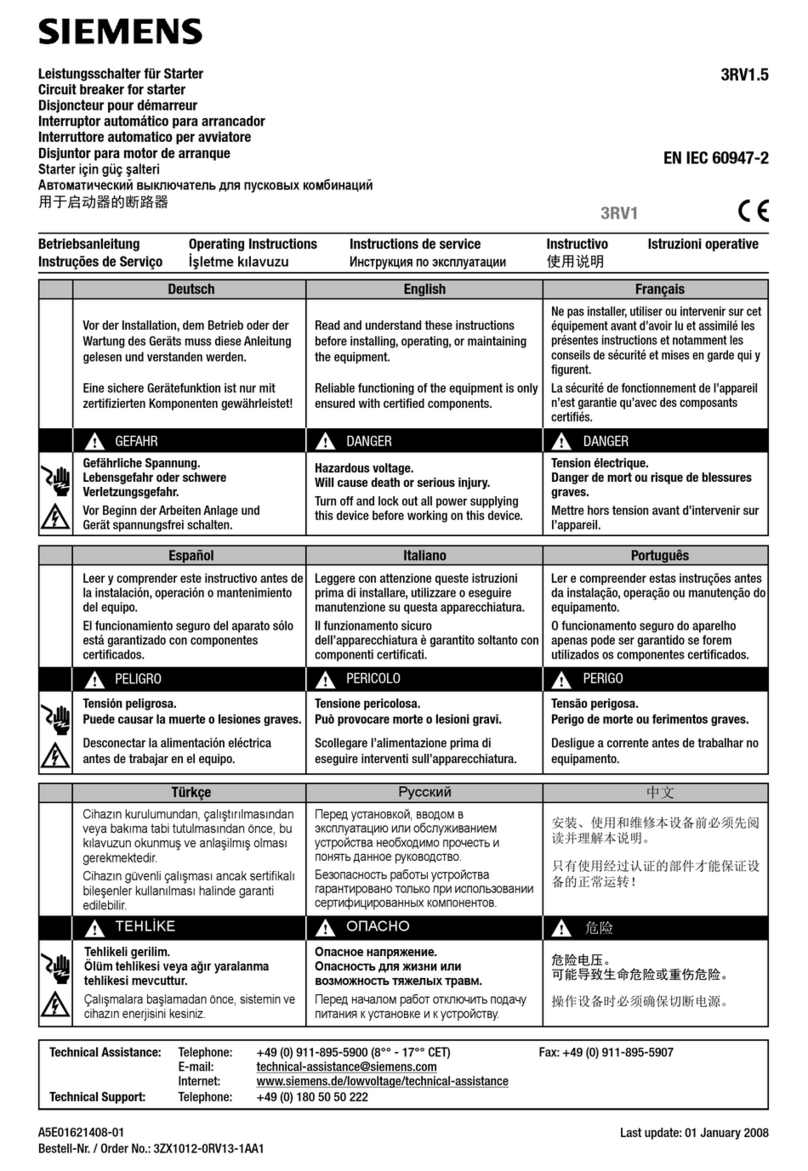 Siemens 3RV1.5 User manual