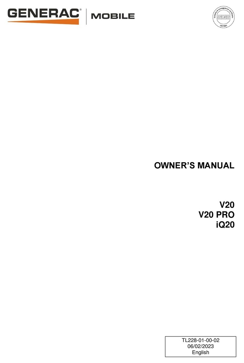 Generac Mobile V20 User manual