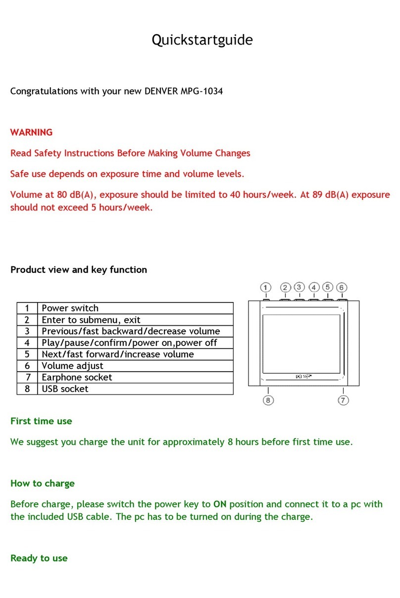 Denver MPG-1034 User manual