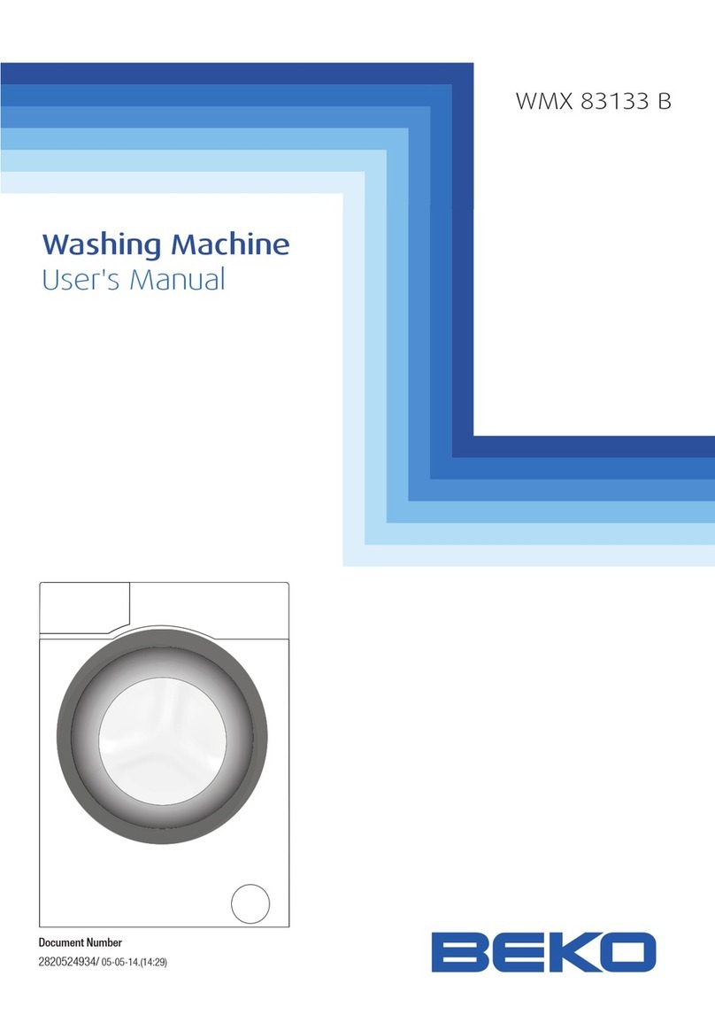 Beko WMX 83133 B User manual Beko WMX 83133 B User manual