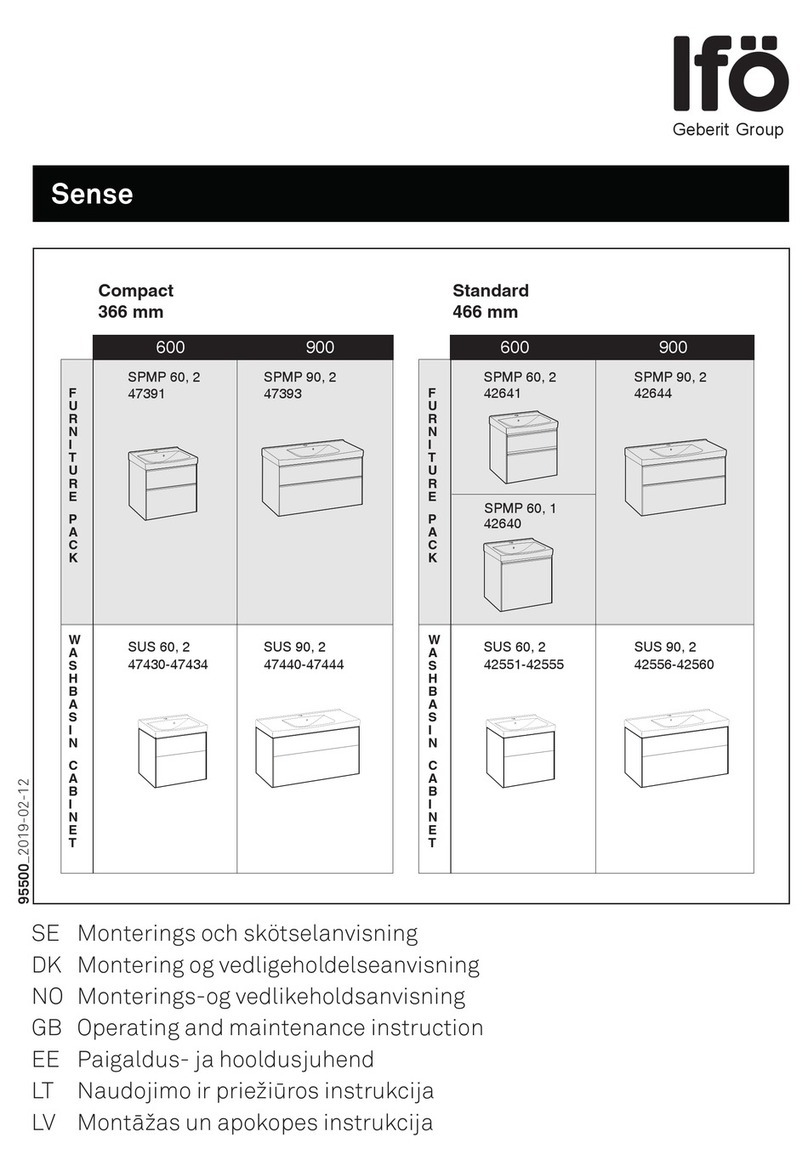Geberit Ifo Sense SPMP 60 2 Operating and maintenance instructions
