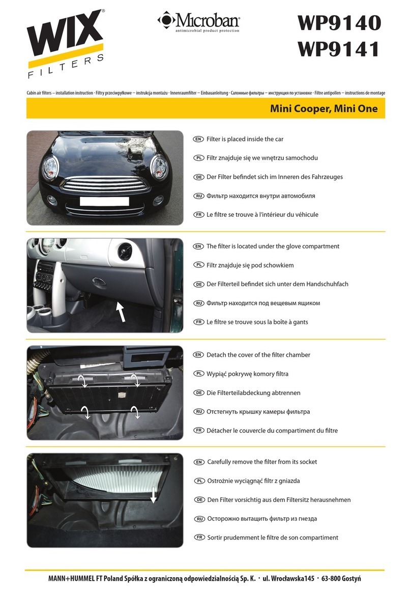 WIX Microban WP9140 User manual
