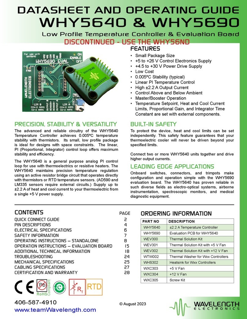 Wavelength Electronics WHY5640 User manual