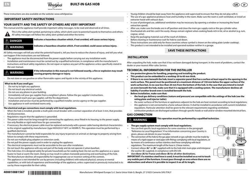Whirlpool GMA 7522IX User manual