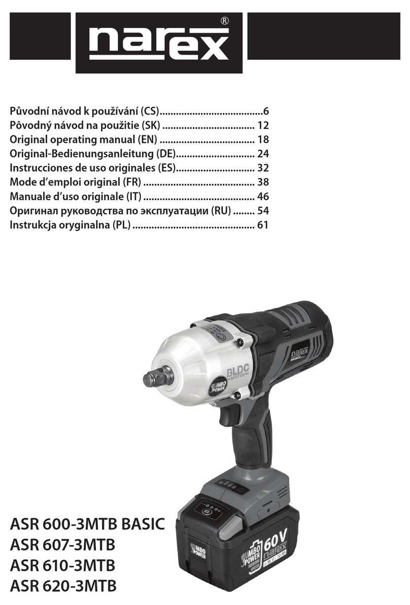 Narex ASR 600-3MTB BASIC Original operating manual Narex ASR 600-3MTB BASIC Original operating manual
