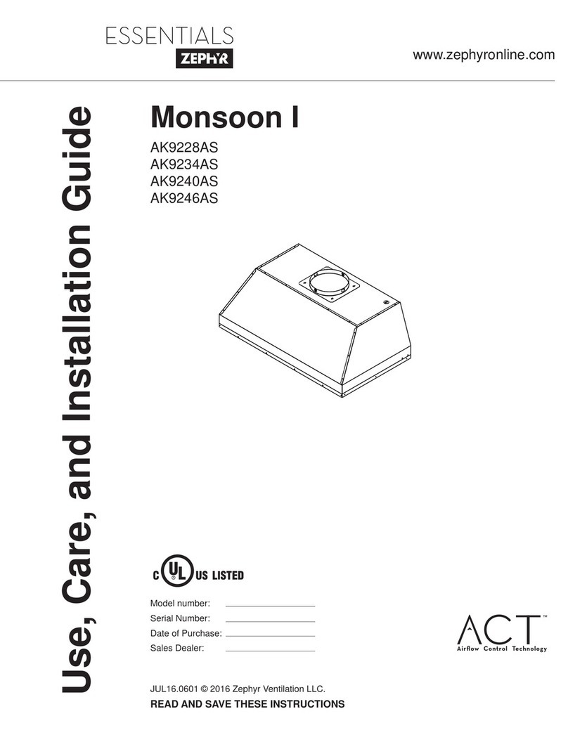 Zephyr Monsoon I AK9240AS Installation guide