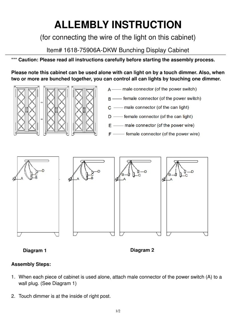 Hooker Furniture 1618-75906A-DKW User manual Hooker Furniture 1618-75906A-DKW User manual