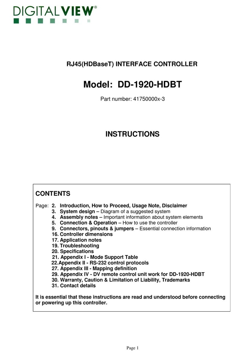 digitalview DD-1920-HDBT User manual