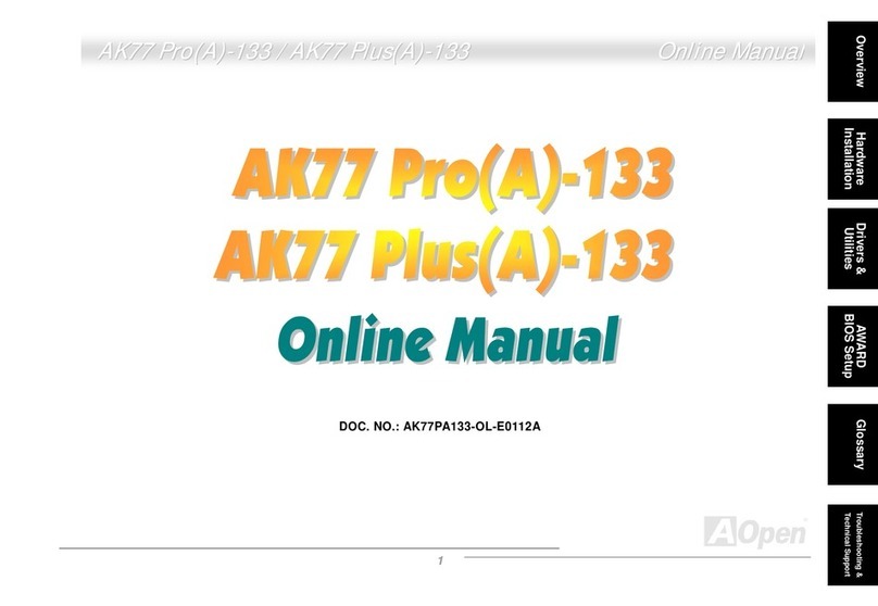 AOpen AK77 Pro(A)-133 Online manual