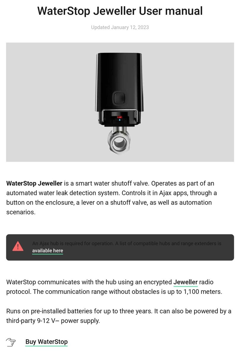 AJAX Systems WaterStop Jeweller user manual