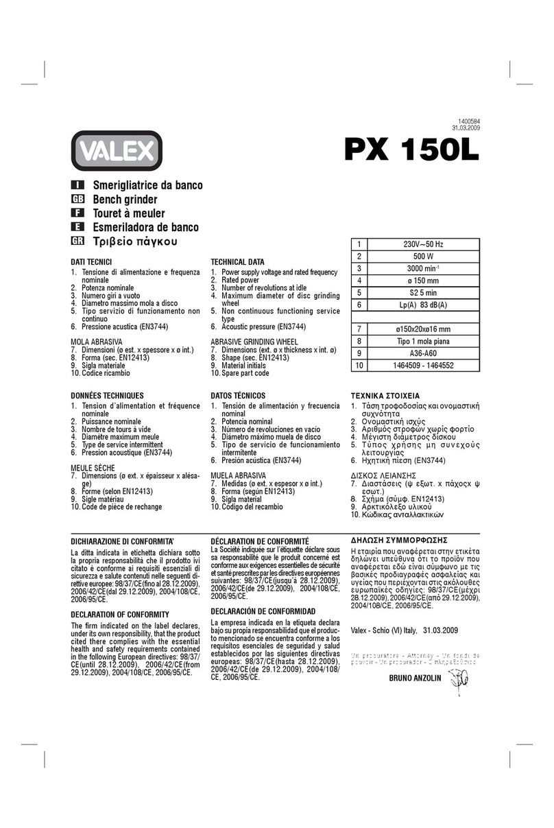 Valex PX 150L User manual