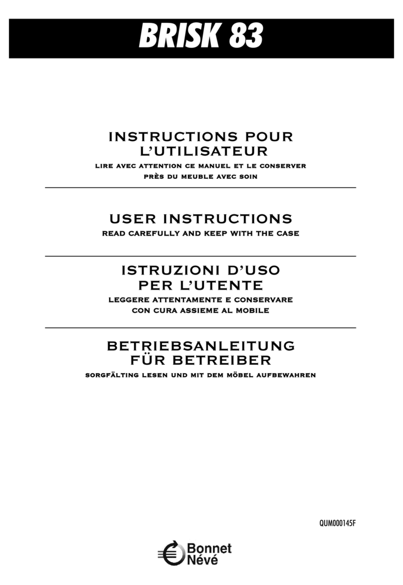 Bonnet Neve BRISK 83 User instructions