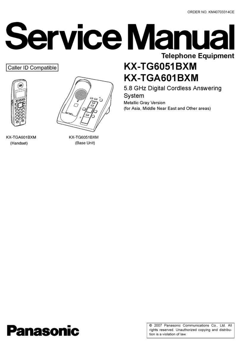 Panasonic KX-TG6051BXM Service manual