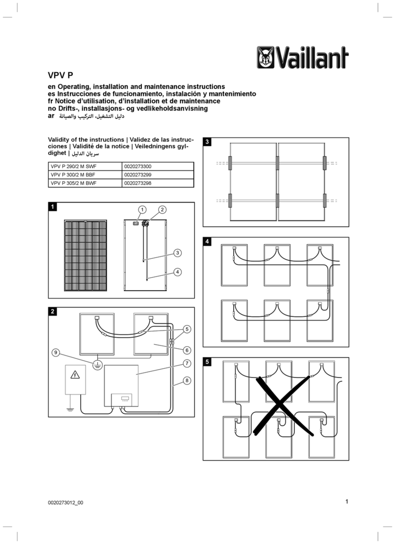 Vaillant VPV P 290/2 M SWF User manual