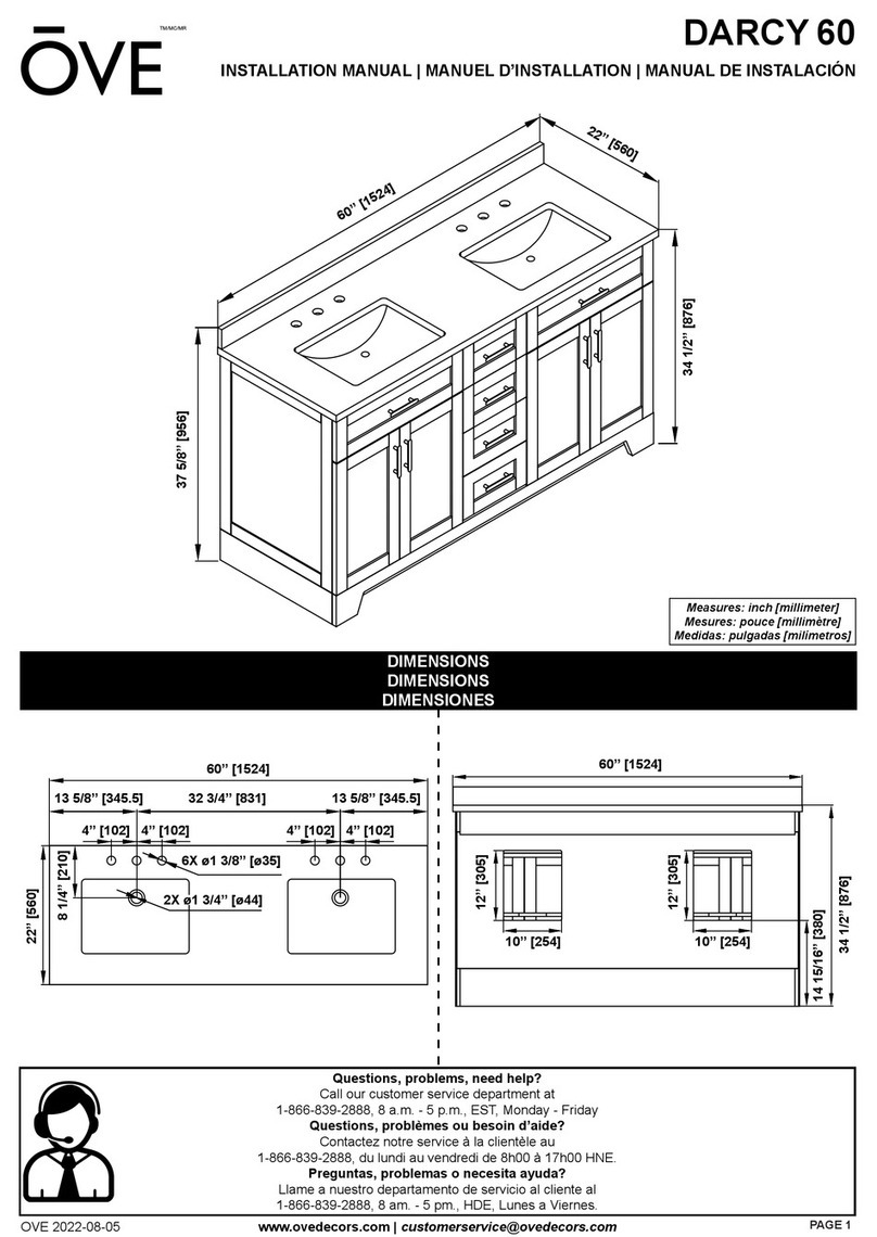 OVE DARCY 60 User manual