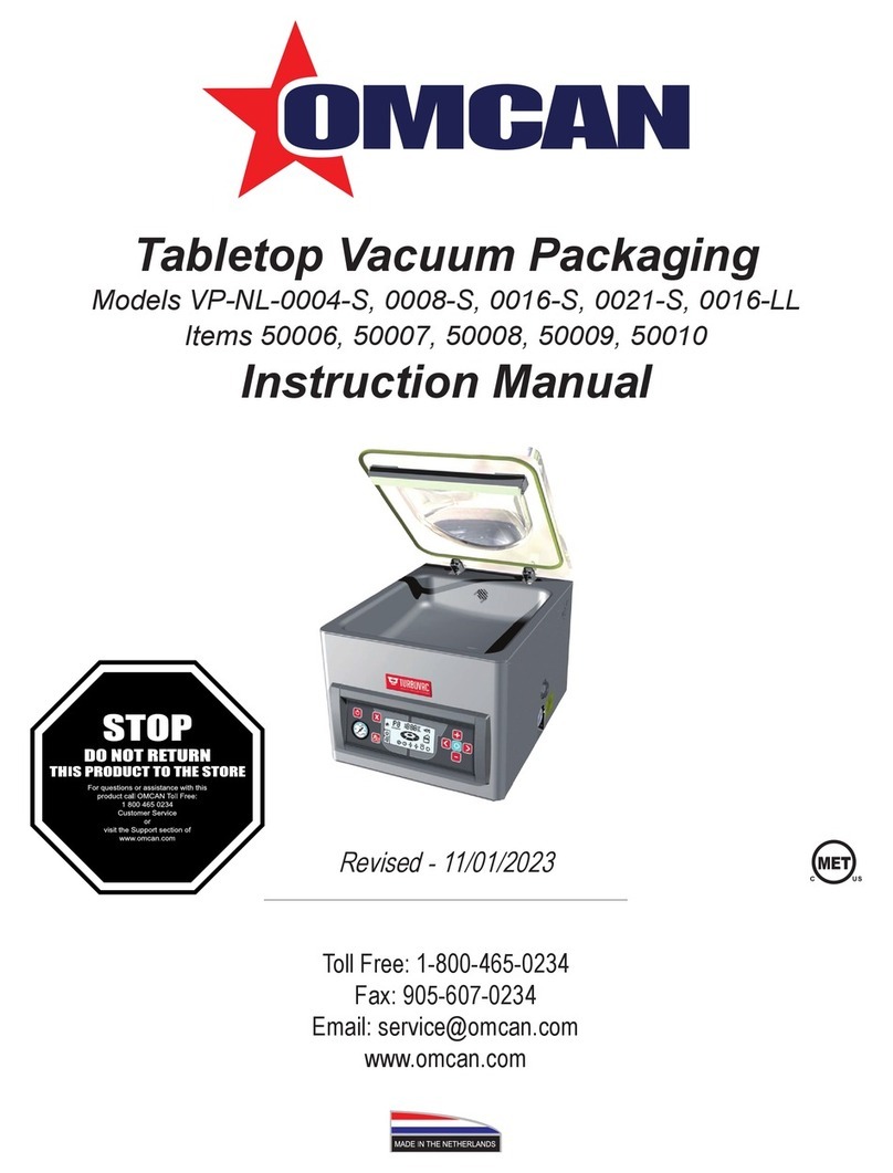 Omcan VP-NL-0004-S User manual