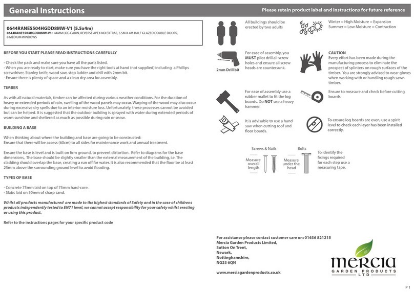 Mercia Garden Products 0644RANE5504HGDD8MW-V1 General instructions