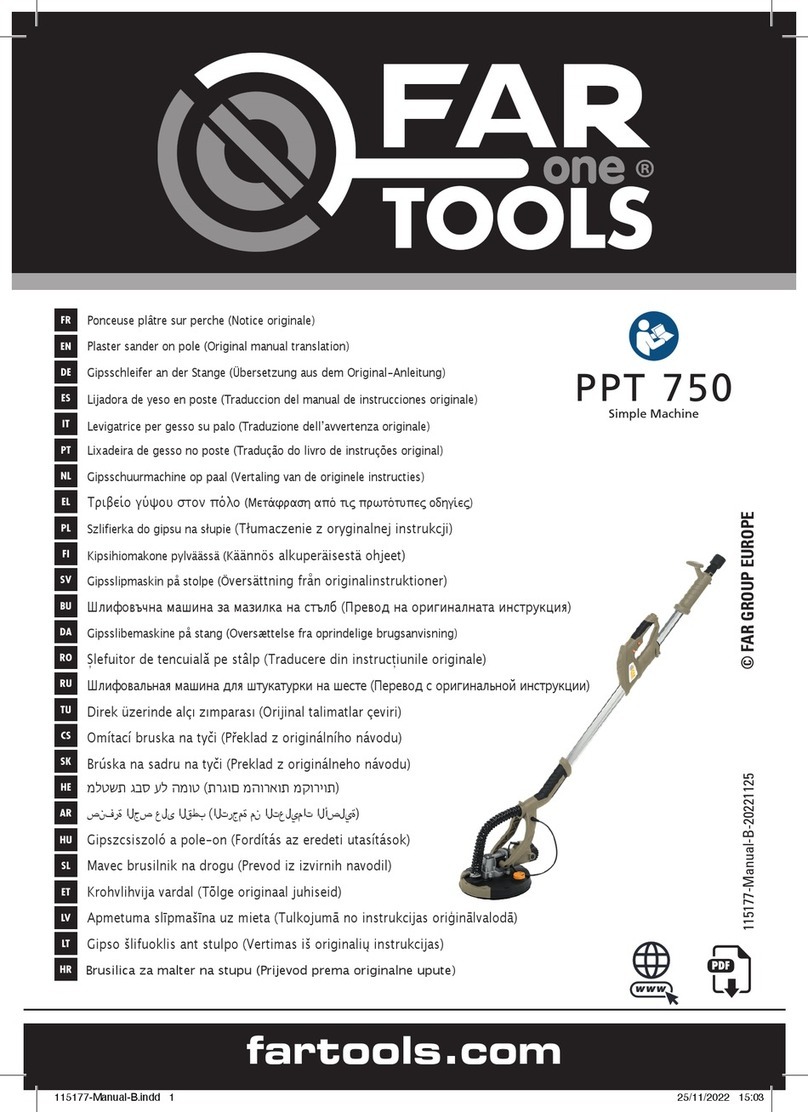 Far Tools PPT 750 Use and care manual