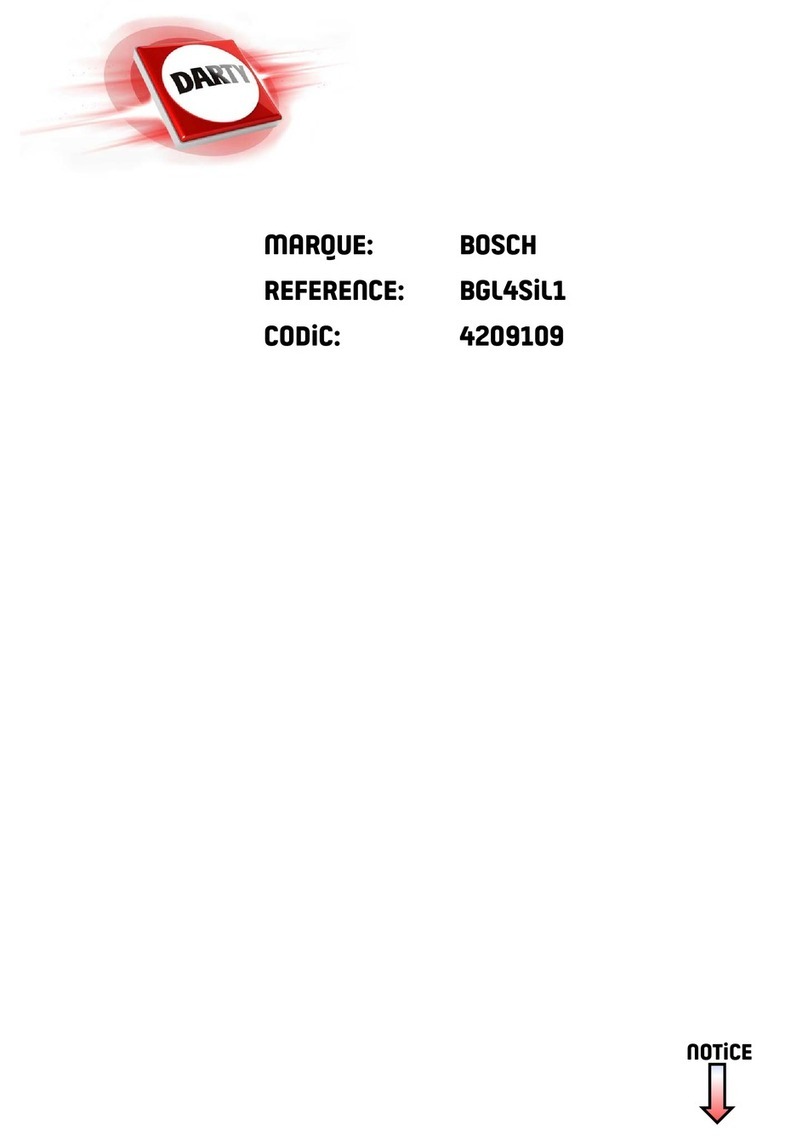 Bosch BGL4SIL1 instruction manual