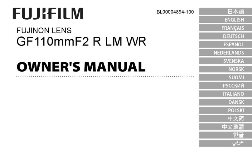 FujiFilm FUJINON GF110mmF2 R LM WR owner's manual FujiFilm FUJINON GF110mmF2 R LM WR owner's manual