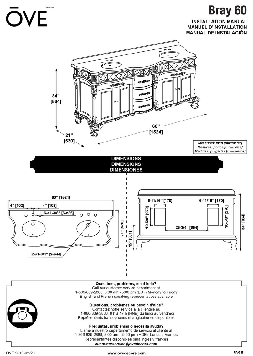 OVE Bray 60 installation manual