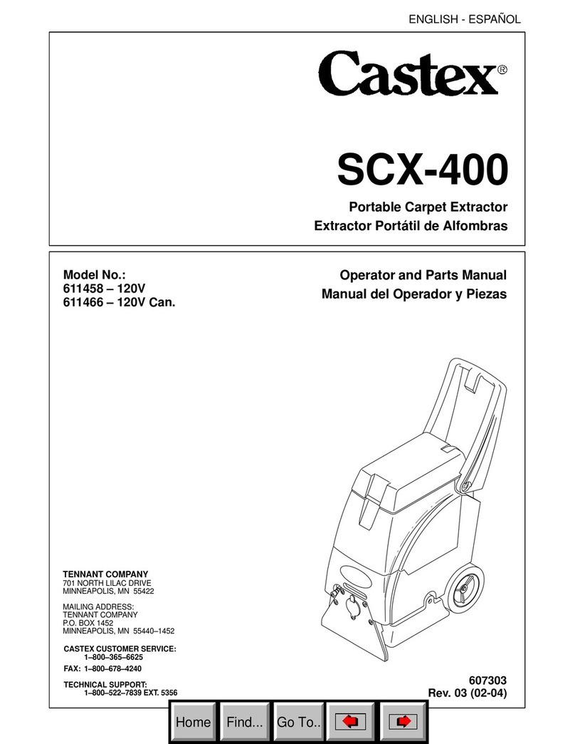 Tennant Castex SCX-400 Operator and parts manual