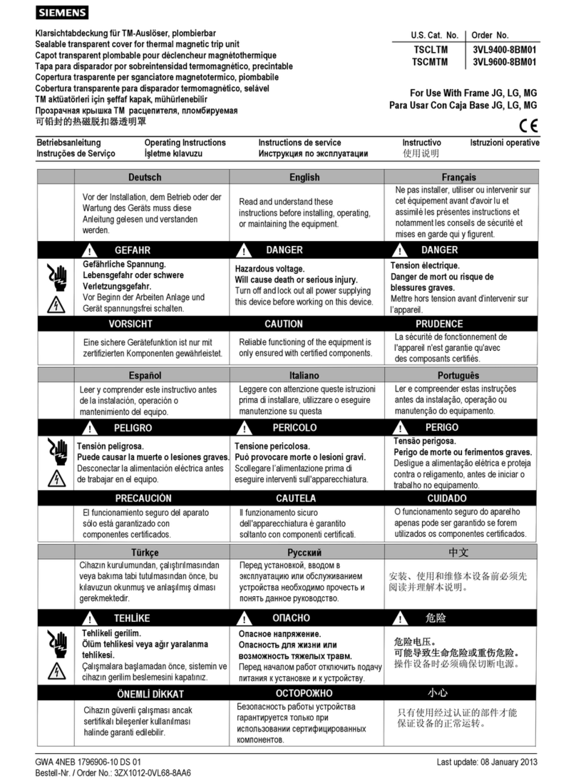 Siemens TSCLTM User manual