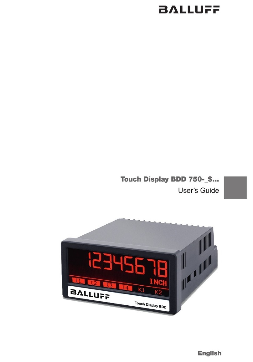 Balluff BDD 750 S Series User manual