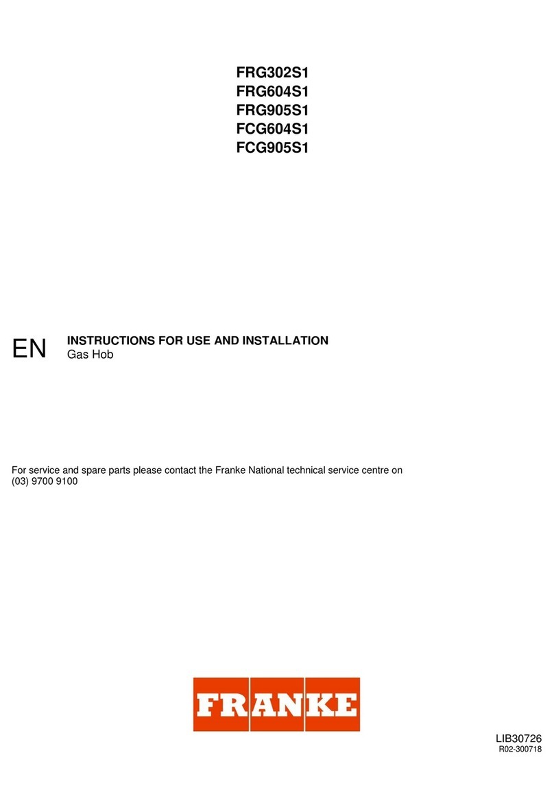 Franke FCG604S1 Operation manual Franke FCG604S1 Operation manual