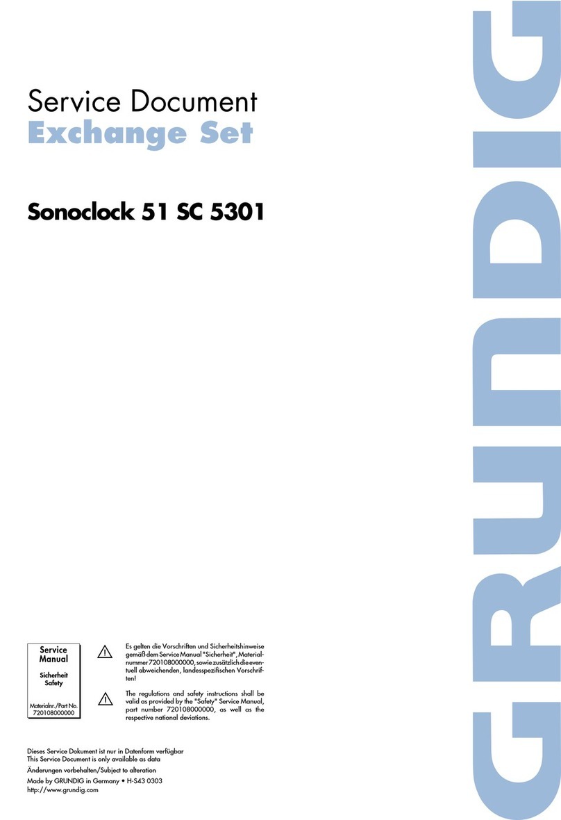 Grundig Sonoclock 51 Technical manual