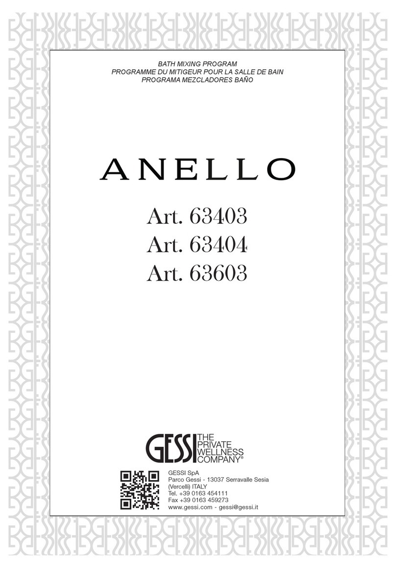Gessi ANELLO 63403 manual Gessi ANELLO 63403 manual