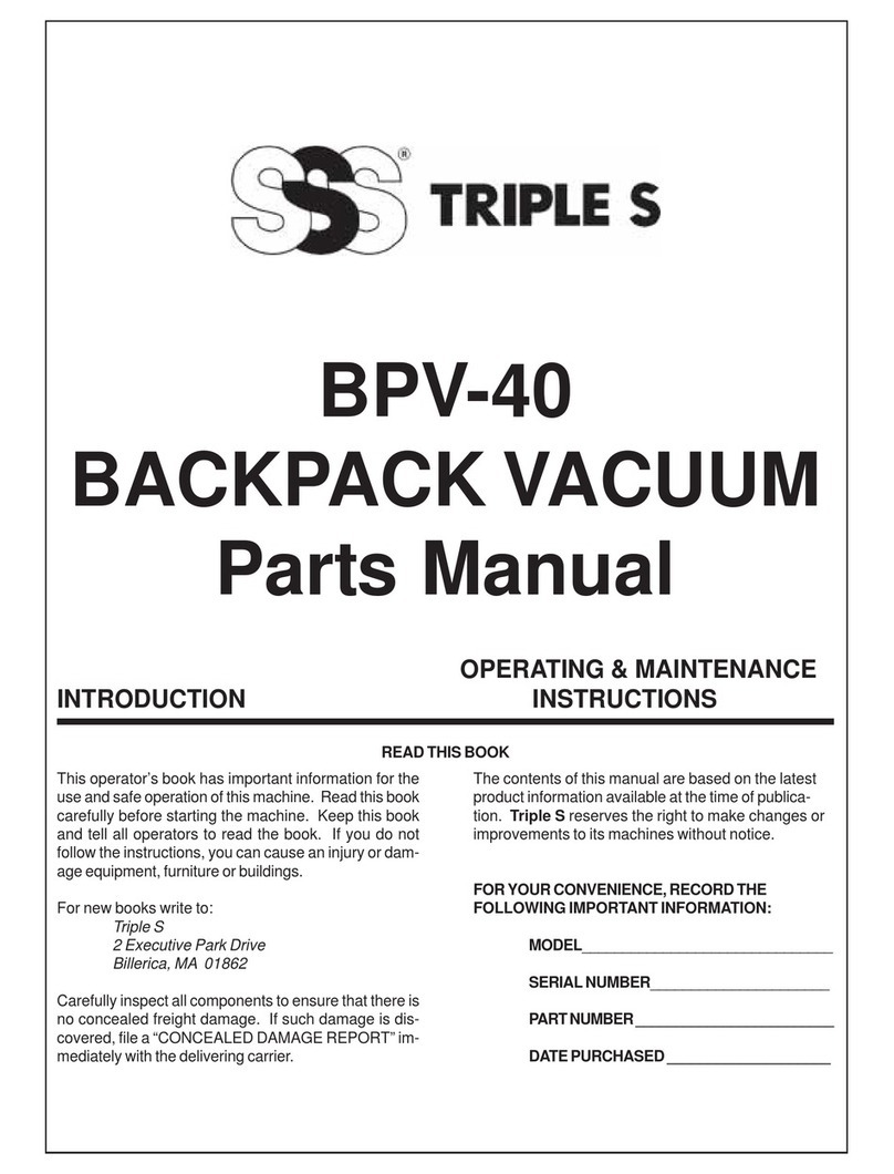 Triple S BPV-40 Operating & maintenance instructions