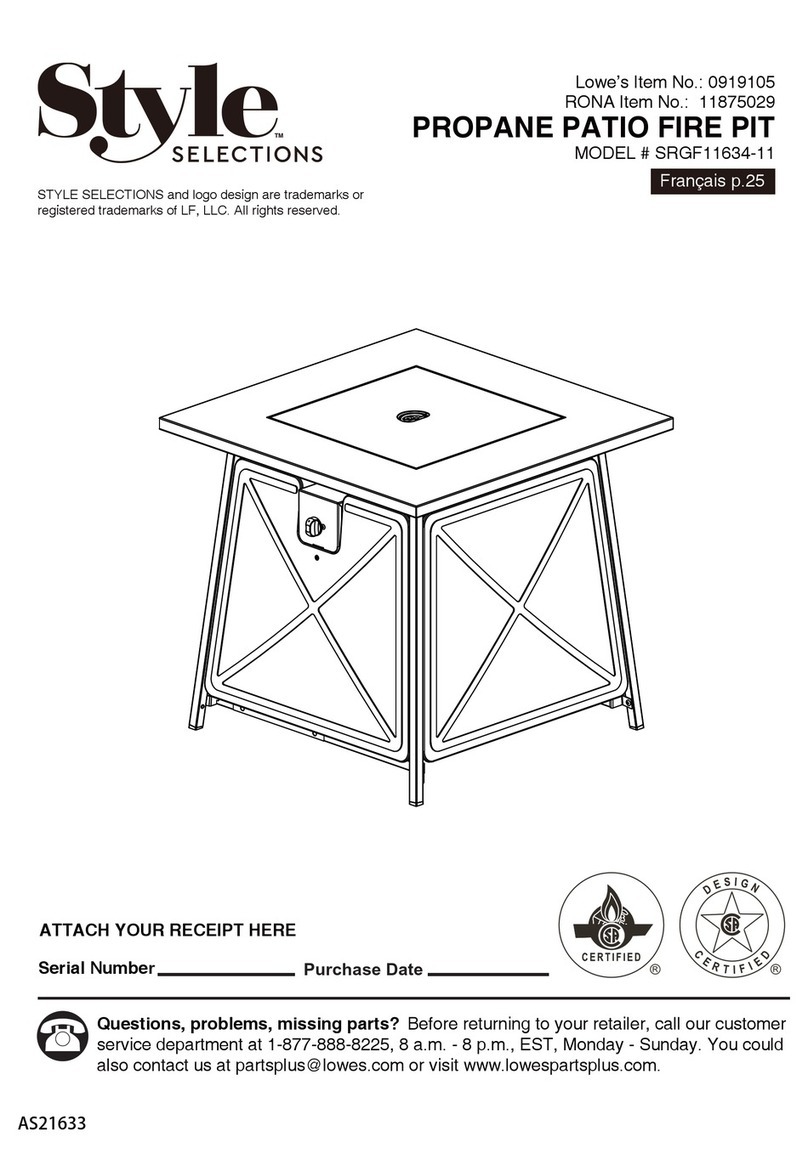 Style selections SRGF11634-11 Assembly instructions