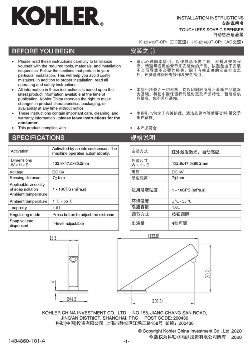 Kohler K-25419T-CP installation instructions
