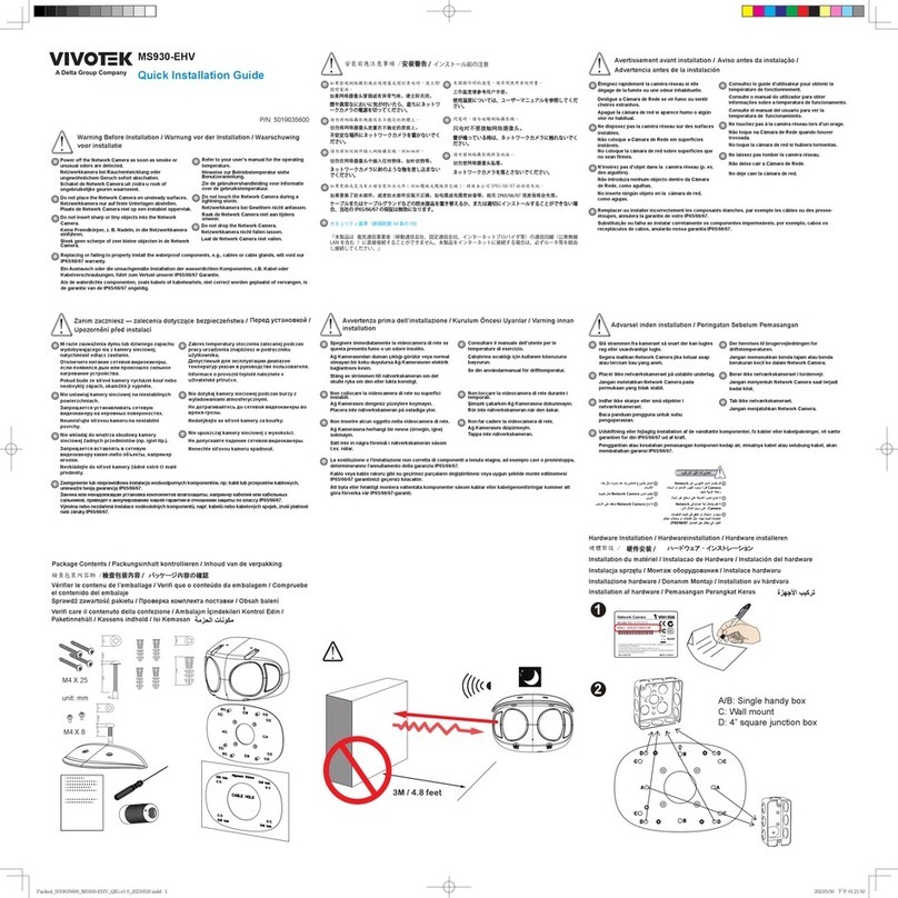 Delta VIVOTEK MS930-EHV User manual