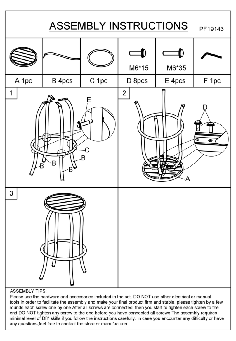 Festival Depot PF19143 Assembly instructions Festival Depot PF19143 Assembly instructions