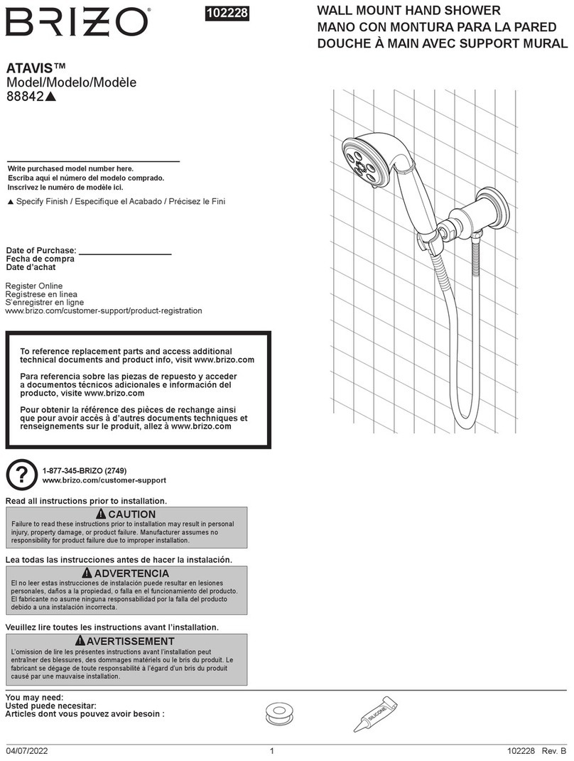 Brizo ATAVIS 88842 User manual