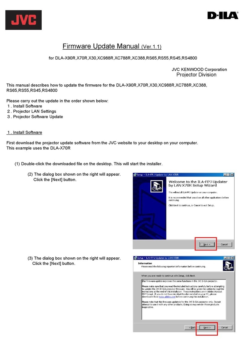 JVC DLA-X30 Use and care manual