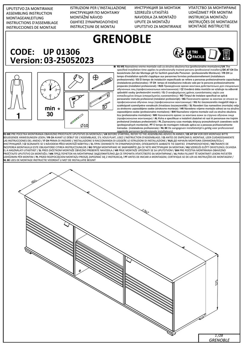 Dedeman GRENOBLE UP 01306 Assembling Instruction