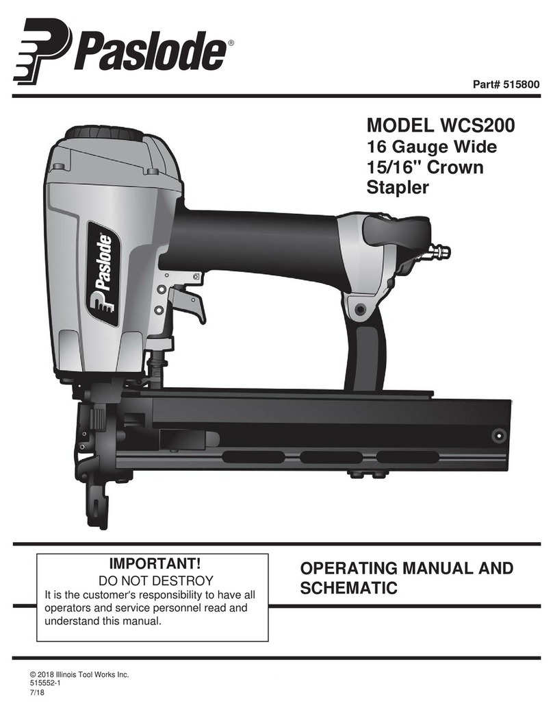 Paslode WCS200 Operating manual and schematic