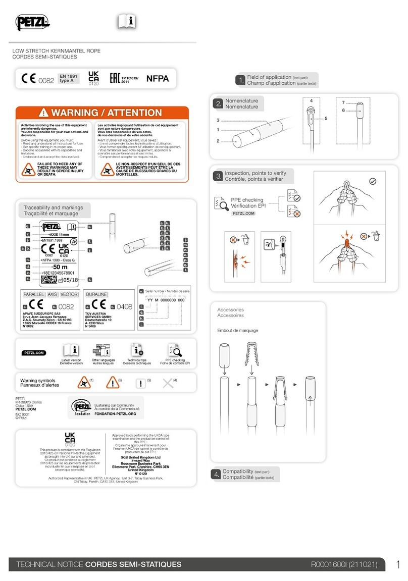 Petzl AXIS 11 MM 100 M manual